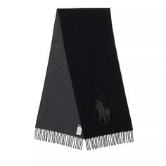 Шарф pp jrd scarf black/charcoal Polo Ralph Lauren, черный