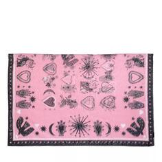 Шарф pareo mystical scarf pink/black Alexander Mcqueen, розовый