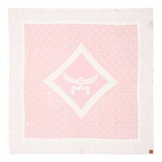 Шарф mcm col logo silk scarf 90x90 peach Mcm, розовый