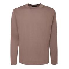 Футболка dark beige wool t-shirt Dell&apos;Oglio, коричневый Delloglio