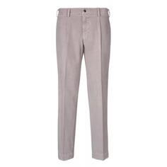 Брюки cotton blend trousers Dell&apos;Oglio, серый Delloglio