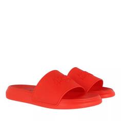 Сандалии slide sandals poppy Alexander Mcqueen, красный