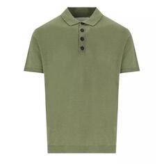Футболка military green linen polo shirt Amaranto, бежевый
