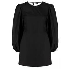 Платье mini dress 099 black Ganni, черный
