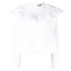 Футболка blouse 151 bright Ganni, белый