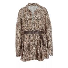Платье super oversize bf nk kleid bb leopard Norma Kamali, коричневый