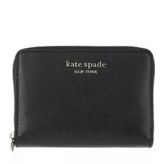 Кошелек spencer leather saffiano leather zip cardholder Kate Spade New York, черный