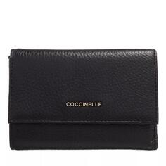Кошелек metallic soft wallet noir Coccinelle, черный