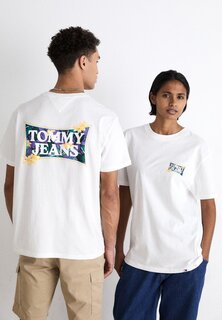 Футболка с принтом FLOWER POWER TEE UNISEX Tommy Jeans, цвет white