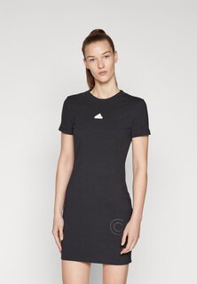 Платье из джерси PRINT FITTED DRESS adidas Sportswear, цвет black