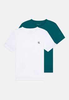 Базовая футболка MONOGRAM UNISEX 2 PACK Calvin Klein Jeans, цвет white/fanfare