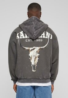 Толстовка CHEST SIGNATURE OS WASHED HEAVY FULL ZIP SKULL Karl Kani, цвет anthracite