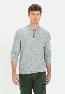 Вязаный свитер MIT HENLEY camel active, цвет night blue