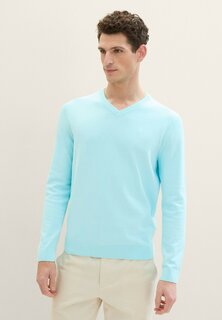 Вязаный свитер TOM TAILOR, цвет caribbean turquoise