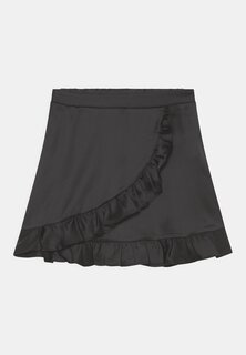 Мини-юбка WRAP SKIRT Gina Tricot Young, цвет black