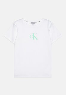 Футболка с принтом TEE Calvin Klein Swimwear, цвет classic white