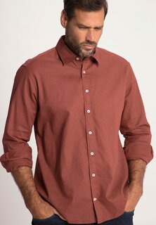 Рубашка EN LIN MÉLANGÉ MANCHES LONGUES ET COL KENT COUPE MODERN FIT JP1880, цвет rouge marsala