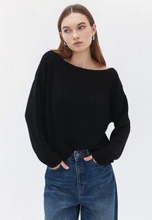 Вязаный свитер MIT GERIPPTER OPTIK OXXO, цвет black