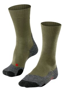 Спортивные носки TK2 Explore Trekking Functional средней мягкости FALKE, цвет olive