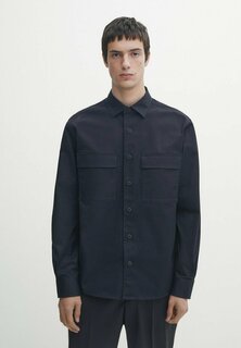 Рубашка DOUBLE- OVERSHIRT Massimo Dutti, цвет mottled dark blue