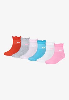 Носки RUFFLE ANKLE 6 PACK Nike Sportswear, цвет picante red