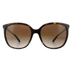 Квадратные темно-черепахово-коричневые солнцезащитные очки с градиентом Michael Kors, коричневый