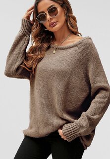 Вязаный свитер COMFY LONG SLEEVES FS Collection, цвет dark beige