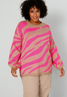 Вязаный свитер ZEBRAMUSTER RUNDHALS LANGARM Angel of Style, цвет hibiskuspink