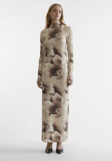 Платье макси THEODORA MAXI DRESS SOMETHINGNEW, цвет oatmeal/print