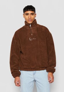 Флисовый свитер KM SIGNATURE TEDDY TROYER Karl Kani, цвет brown