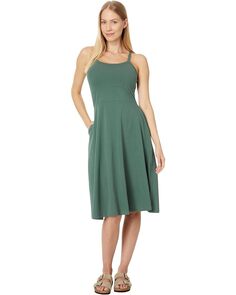 Платье PACT Fit and Flare Midi, цвет Dark Forest