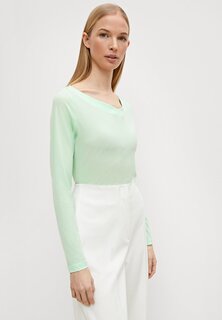 Блузка с длинными рукавами comma, темно-зеленый