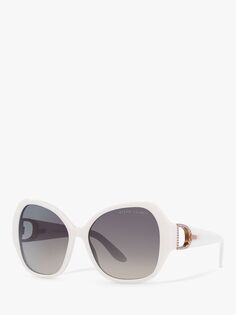 Женские солнцезащитные очки-бабочки Ralph Lauren RL8202B, блестящий белый/серый с градиентом