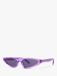 Женские солнцезащитные очки Celine CL40231I треугольной формы, прозрачный фиолетовый/темно-фиолетовый