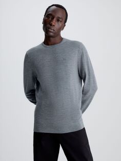 Джемпер Calvin Klein из мериносовой шерсти, светло-серый вереск