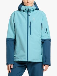 Женская лыжная куртка Haglöfs Gondol из переработанного материала, темно-океан/морозно-синий