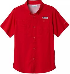 Рубашка на пуговицах с коротким рукавом Columbia Youth Tamiami, красный