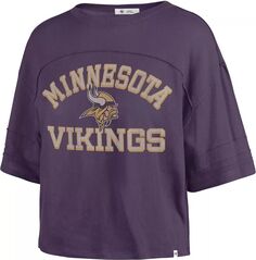 Женская фиолетовая укороченная футболка с полумесяцем &apos;47 Minnesota Vikings 47