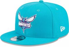 Бирюзовая регулируемая шапка New Era для взрослых Charlotte Hornets 9Fifty