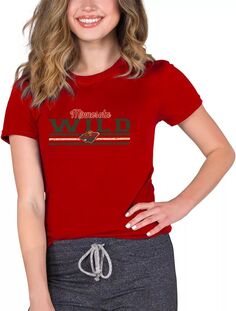 Женская красная футболка Concepts Sport Minnesota Wild Marathon