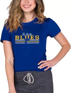Женская синяя футболка Concepts Sport St. Louis Blues Marathon