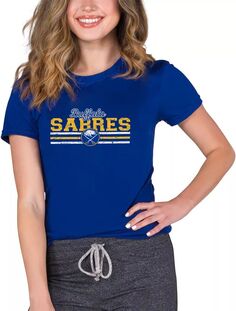 Женская синяя футболка Concepts Sport Buffalo Sabers Marathon