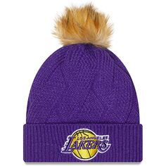 Женская вязаная шапка New Era Los Angeles Lakers Snowy