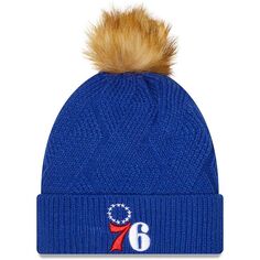 Женская вязаная шапка New Era Philadelphia 76ers Snowy