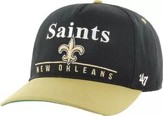 Мужская черная регулируемая кепка New Orleans Saints Super Hitch &apos;47 Throwback 47