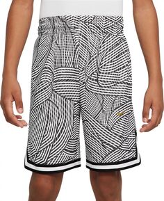 Баскетбольные шорты Nike Dri-FIT с принтом ДНК для мальчиков, черный/бронзовый