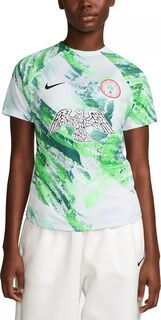 Женская предматчевая майка королевского синего цвета Nike сборная Нигерии 2023