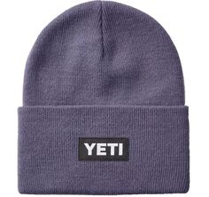 Шапка-бини с логотипом Yeti, темно фиолетовый