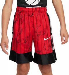Баскетбольные шорты с принтом Nike Dri-FIT Elite для мальчиков, мультиколор
