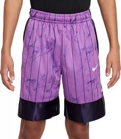 Баскетбольные шорты с принтом Nike Dri-FIT Elite для мальчиков, фиолетовый
